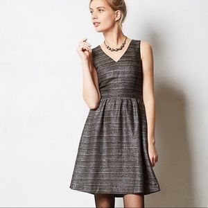 Anthropologie Moulinette Sœurs Glissade Dress Silver Metallic Size 4